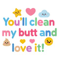 Organic cotton baby onesie – You'll clean my butt and love it!