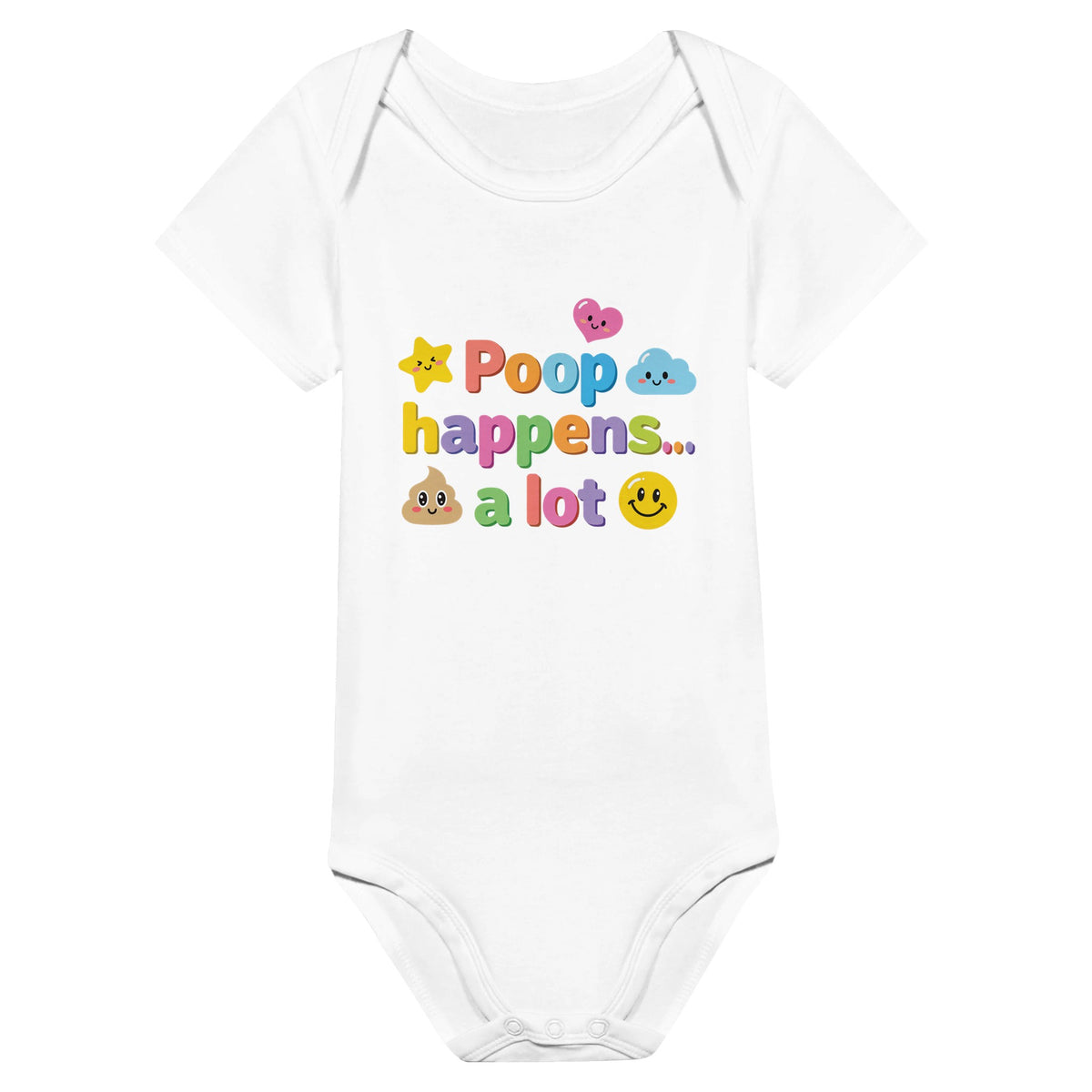 Organic cotton baby onesie – Poop happens... a lot