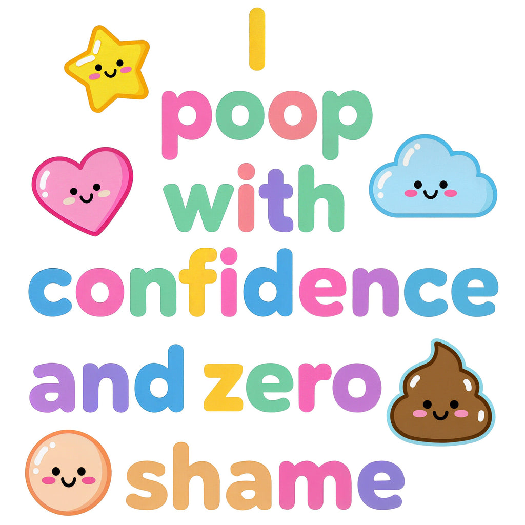 Organic cotton baby onesie – I poop with confidence and zero shame