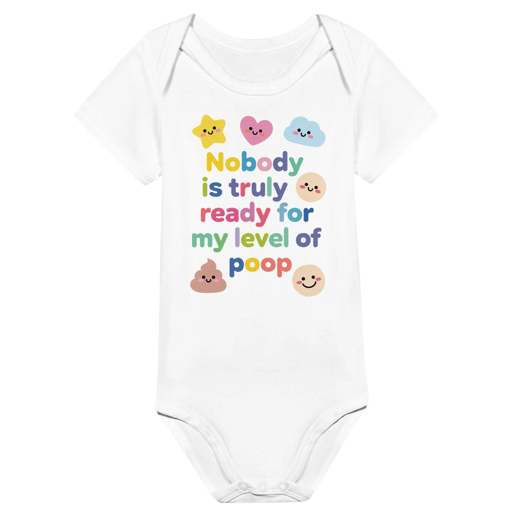 Organic cotton baby onesie – Nobody is truly ready for my level of poop