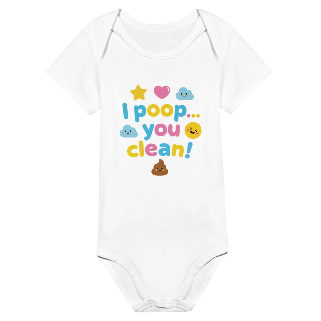 Organic cotton baby onesie – I poop... you clean!