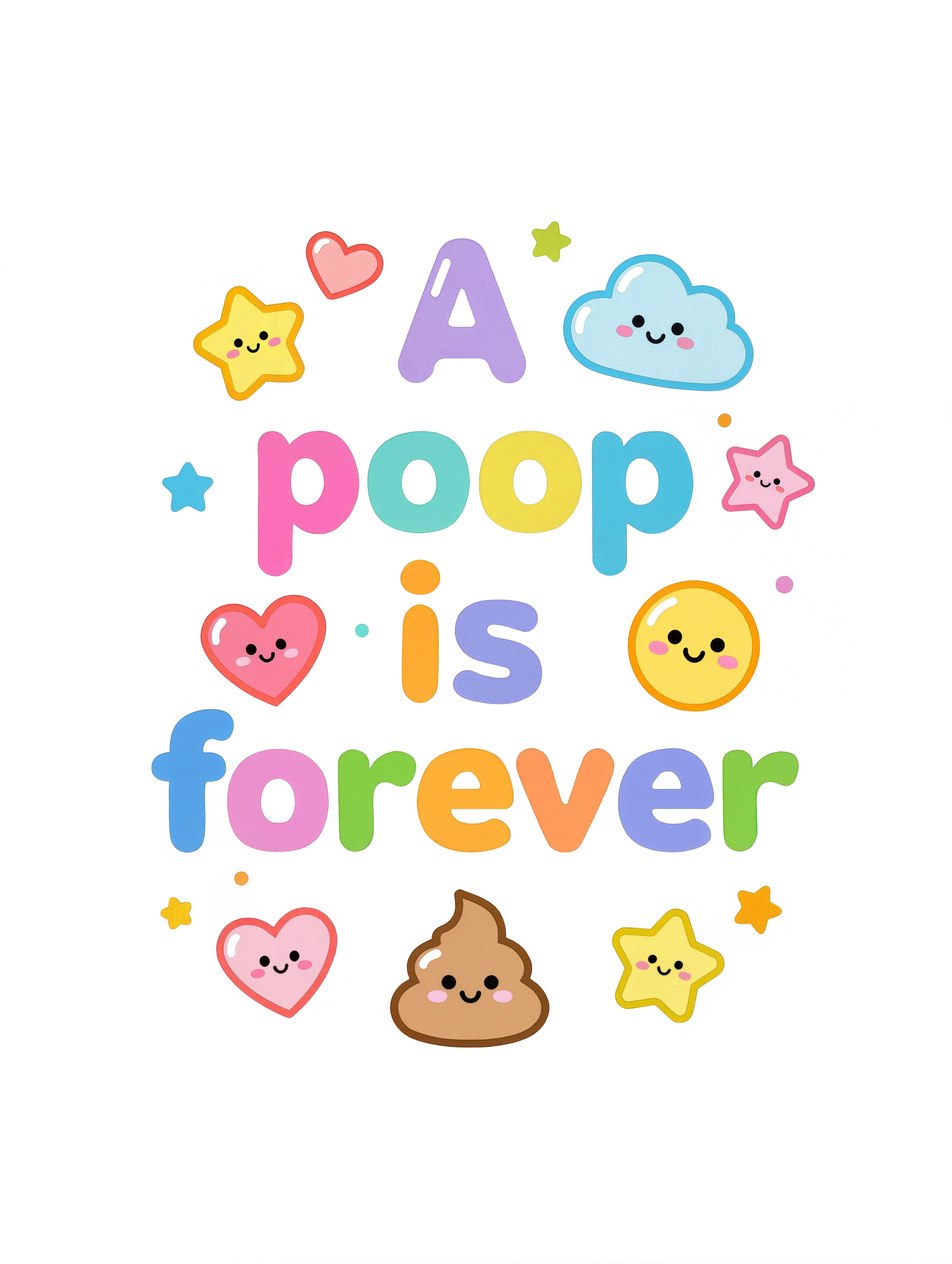 A poop is forever - Baby-Kurzarmbody aus Bio-Baumwolle