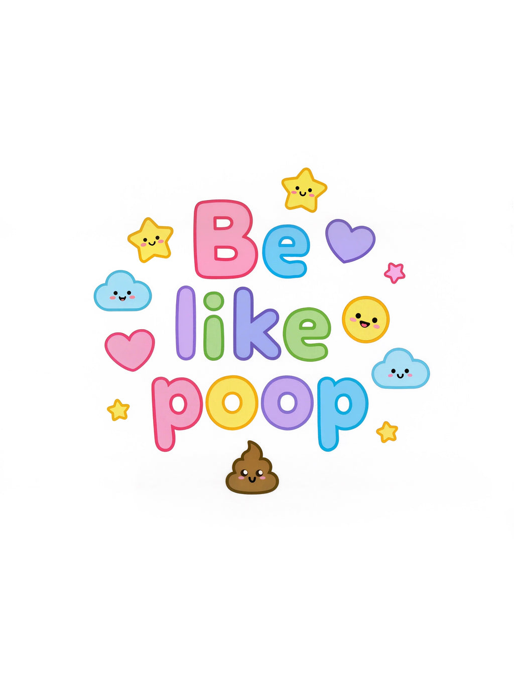 Be like poop - Baby short-sleeve bodysuit made from organic cotton