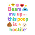 Baby Strampler aus 100 % Bio-Baumwolle – Beam me up... this poop is hostile