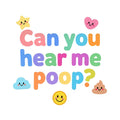 Baby Strampler aus 100 % Bio-Baumwolle – Can you hear me poop?