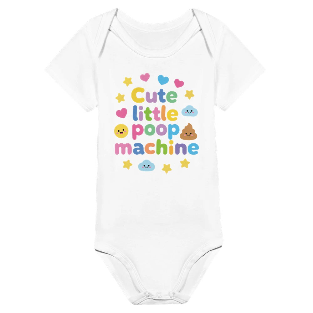 Baby Strampler aus 100 % Bio-Baumwolle – Cute little poop machine