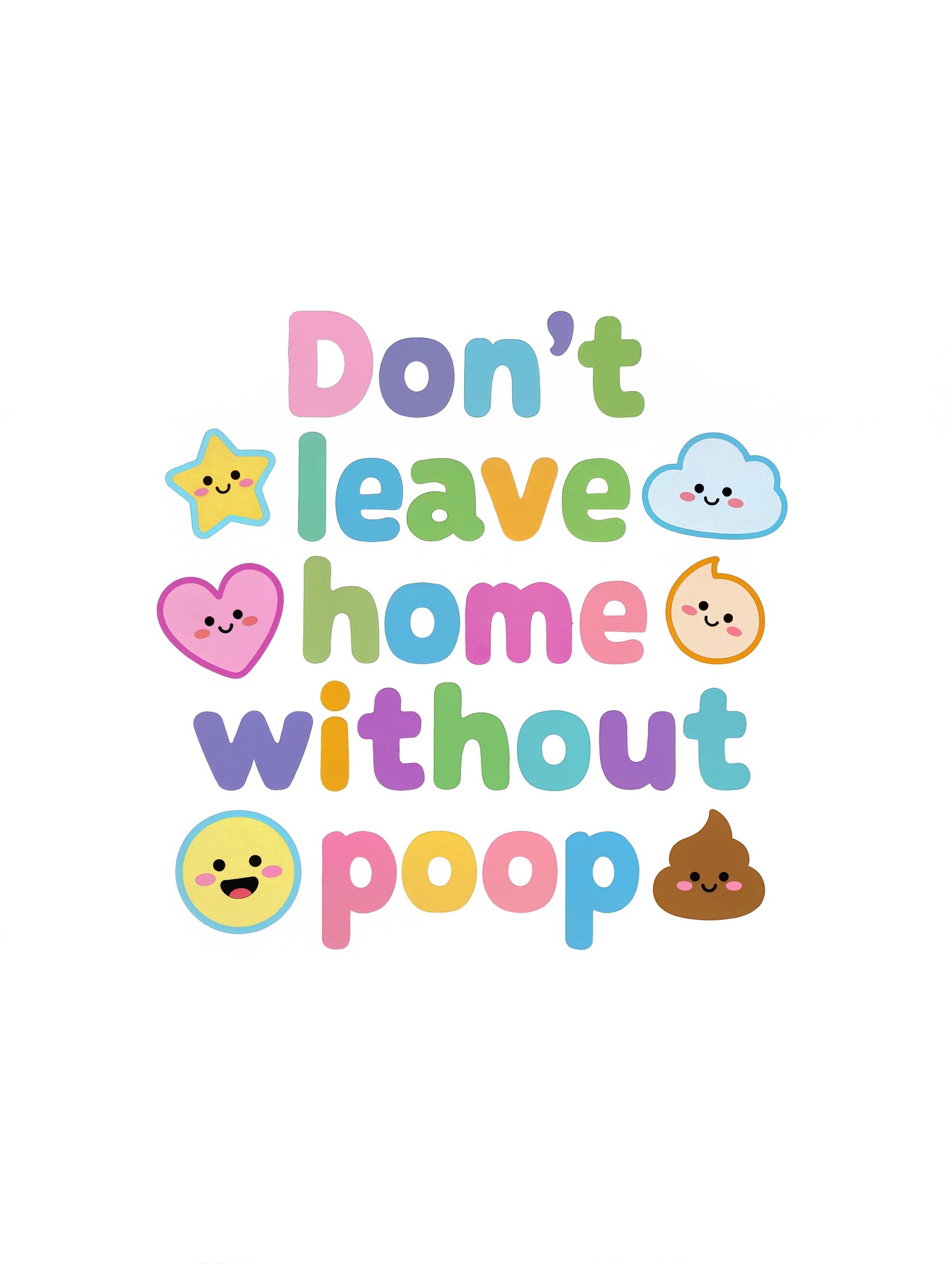 Don't leave home without poop - Baby-Kurzarmbody aus Bio-Baumwolle