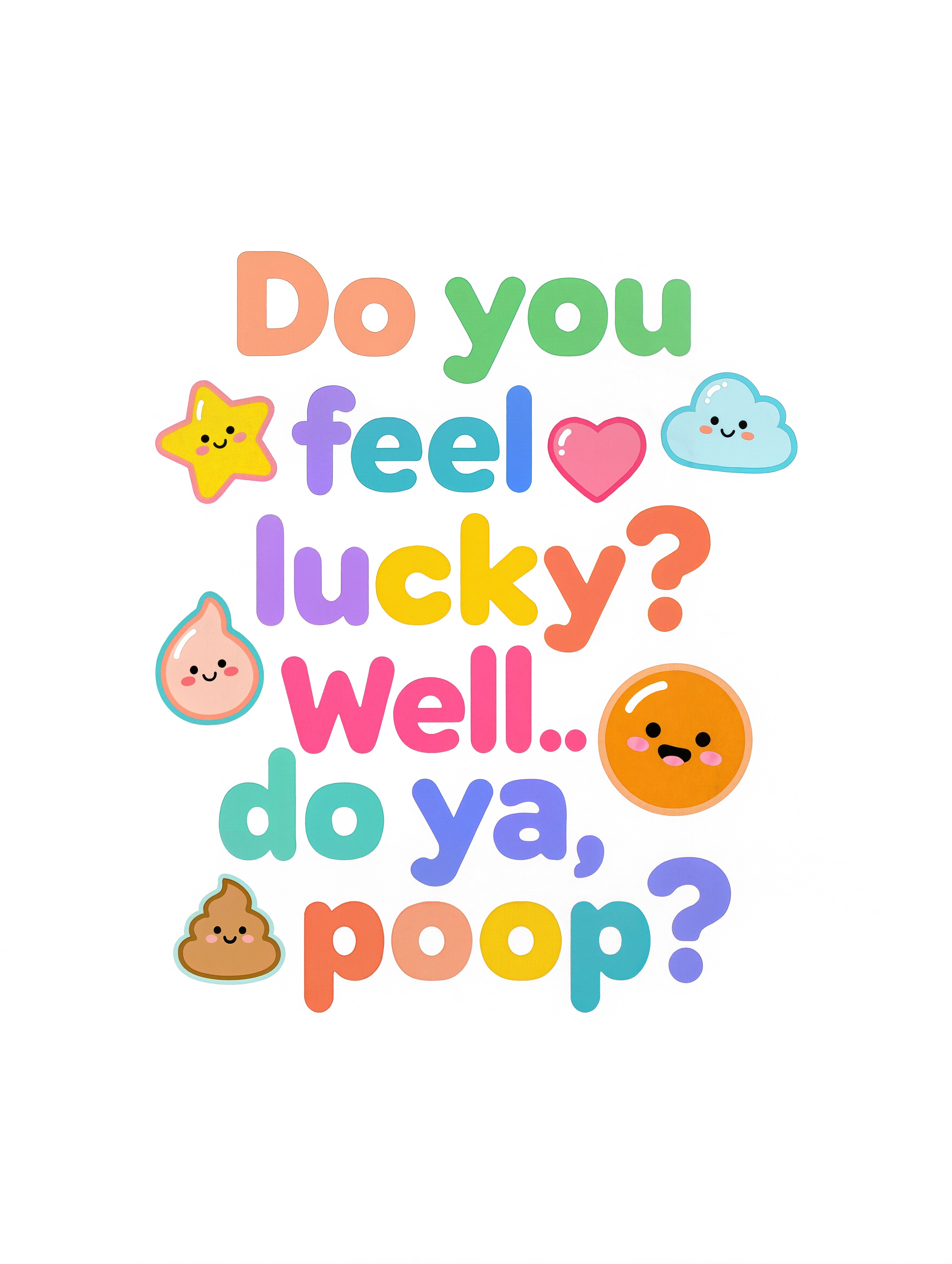 Baby Strampler aus 100 % Bio-Baumwolle – Do you feel lucky? Well.. do ya, poop?