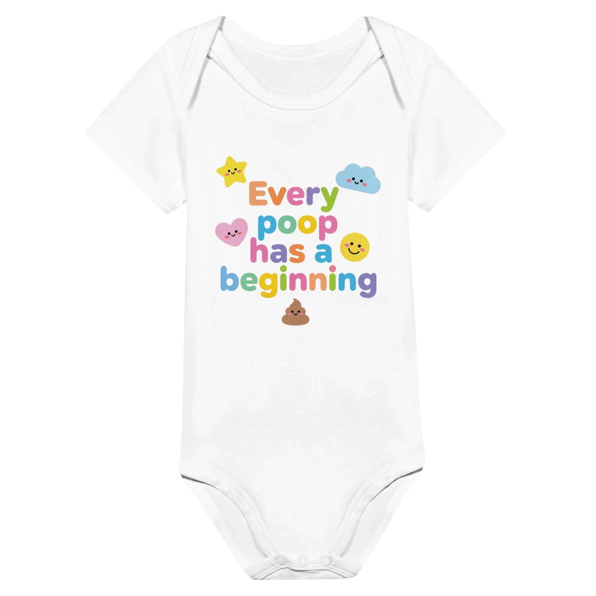 Every poop has a beginning - Baby-Kurzarmbody aus Bio-Baumwolle
