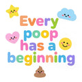Baby Strampler aus 100 % Bio-Baumwolle – Every poop has a beginning
