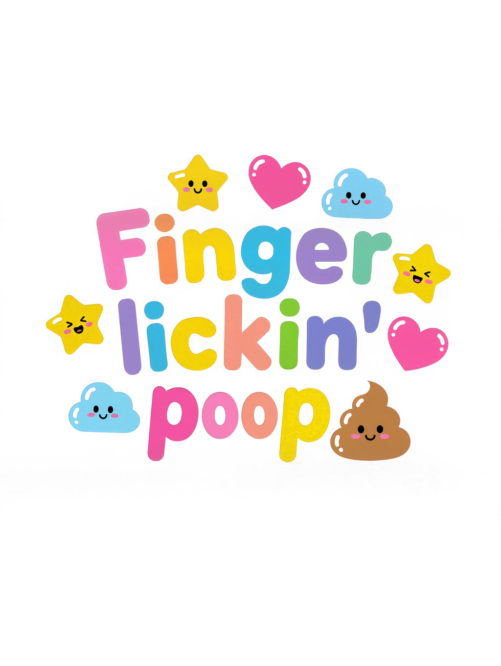 Finger lickin' poop - Baby-Kurzarmbody aus Bio-Baumwolle