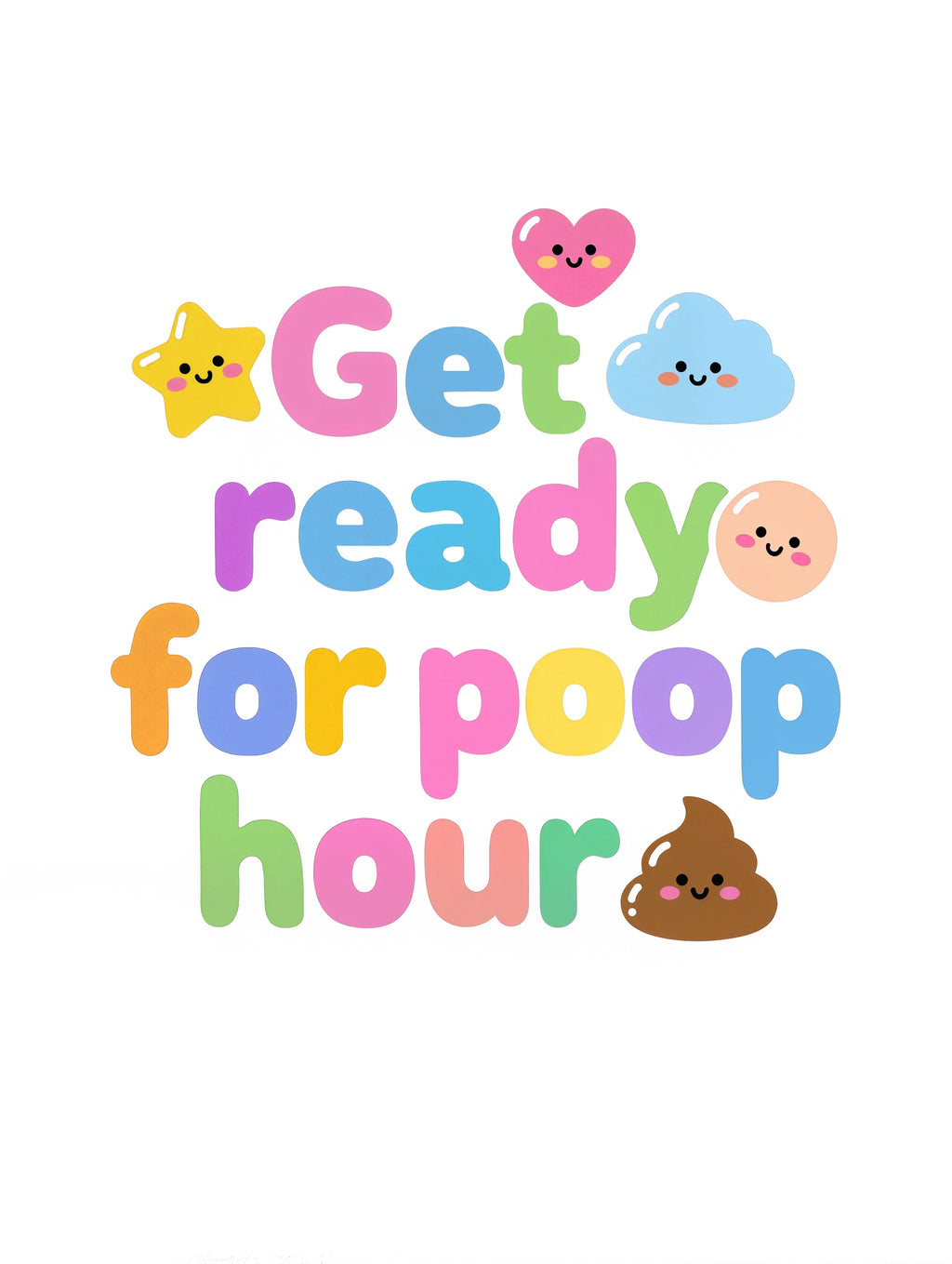Get ready for poop hour - Baby-Kurzarmbody aus Bio-Baumwolle