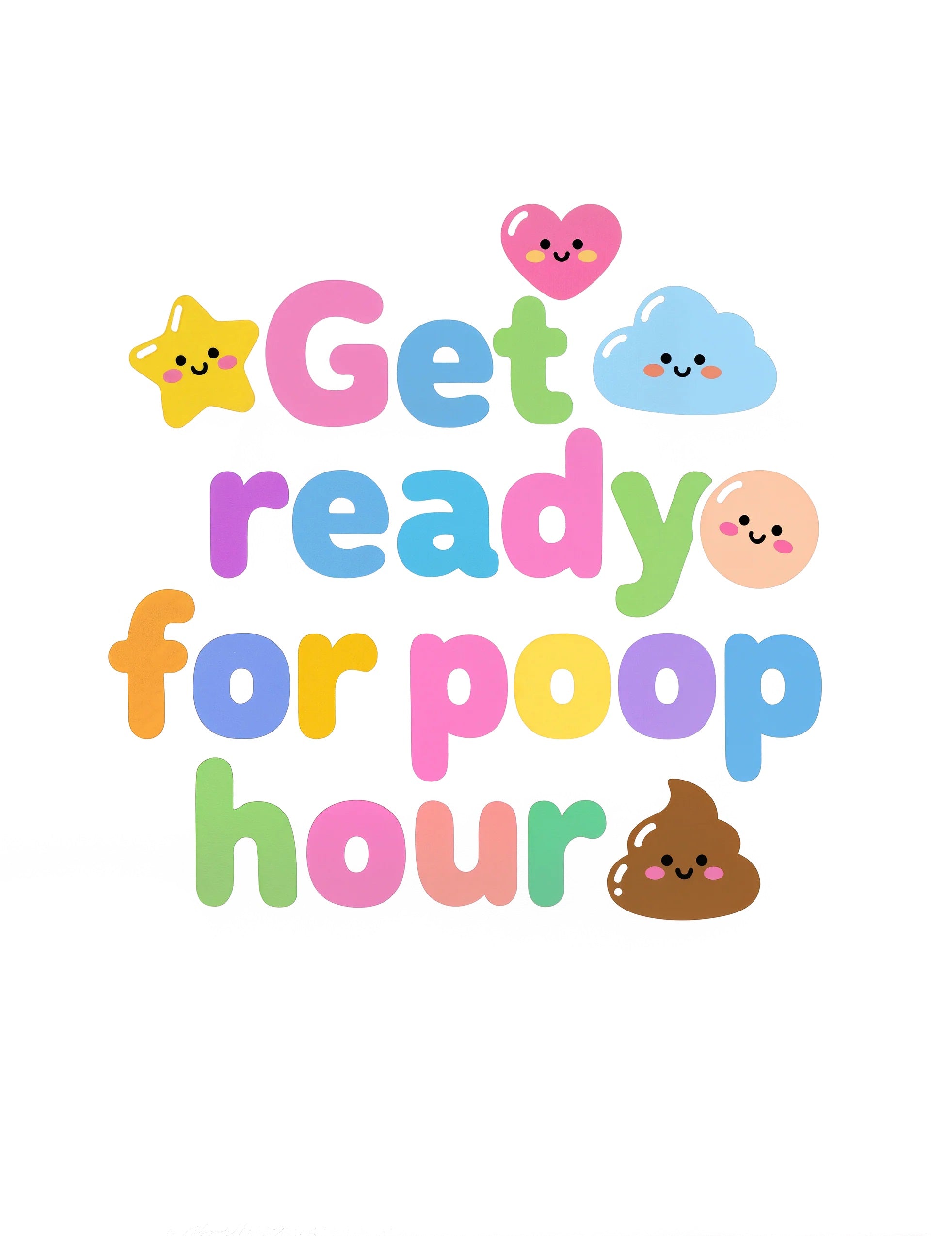 Get ready for poop hour - Baby-Kurzarmbody aus Bio-Baumwolle