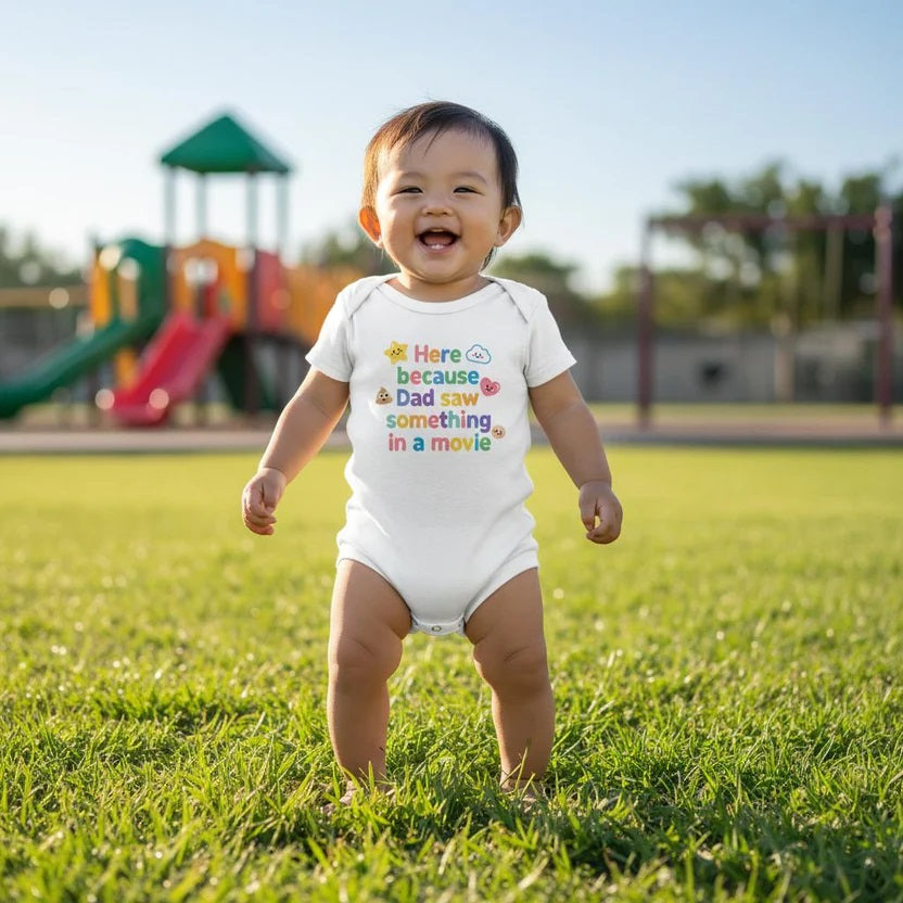 Here because Dad saw something in a movie - Baby-Kurzarmbody aus Bio-Baumwolle