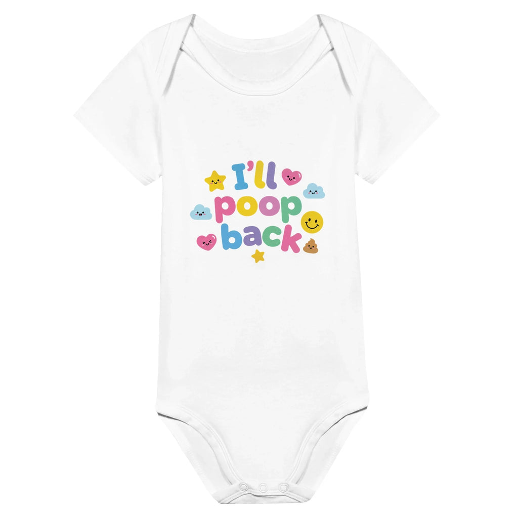 Baby Strampler aus 100 % Bio-Baumwolle – I'll poop back