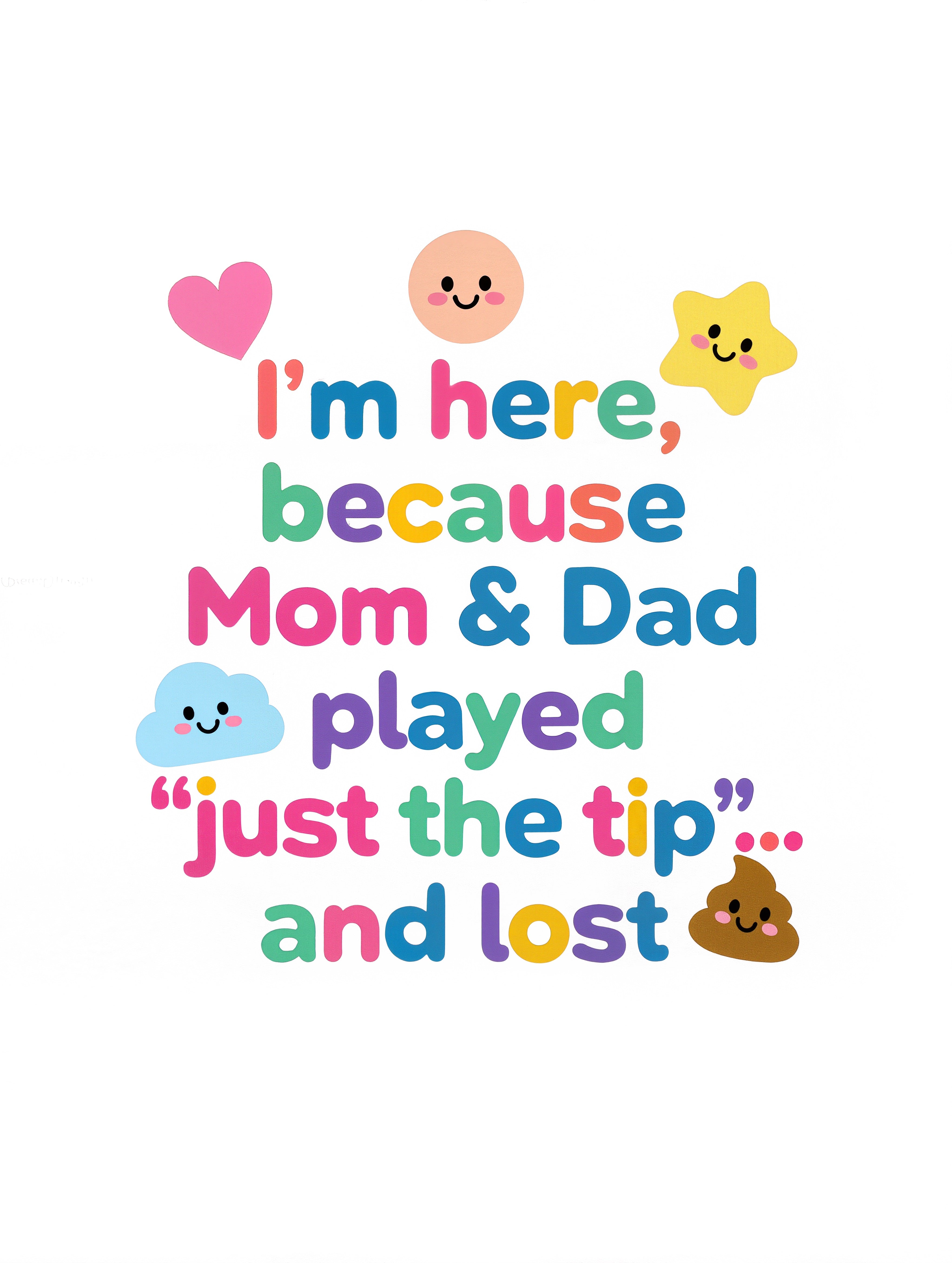 Baby Strampler aus 100 % Bio-Baumwolle – I'm here because Mom & Dad played "just the tip"... and lost