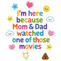 Baby Strampler aus 100 % Bio-Baumwolle – I'm here because Mom & Dad watched one of those movies