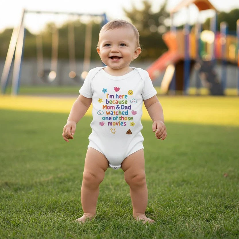 I'm here because Mom & Dad watched one of those movies - Baby-Kurzarmbody aus Bio-Baumwolle