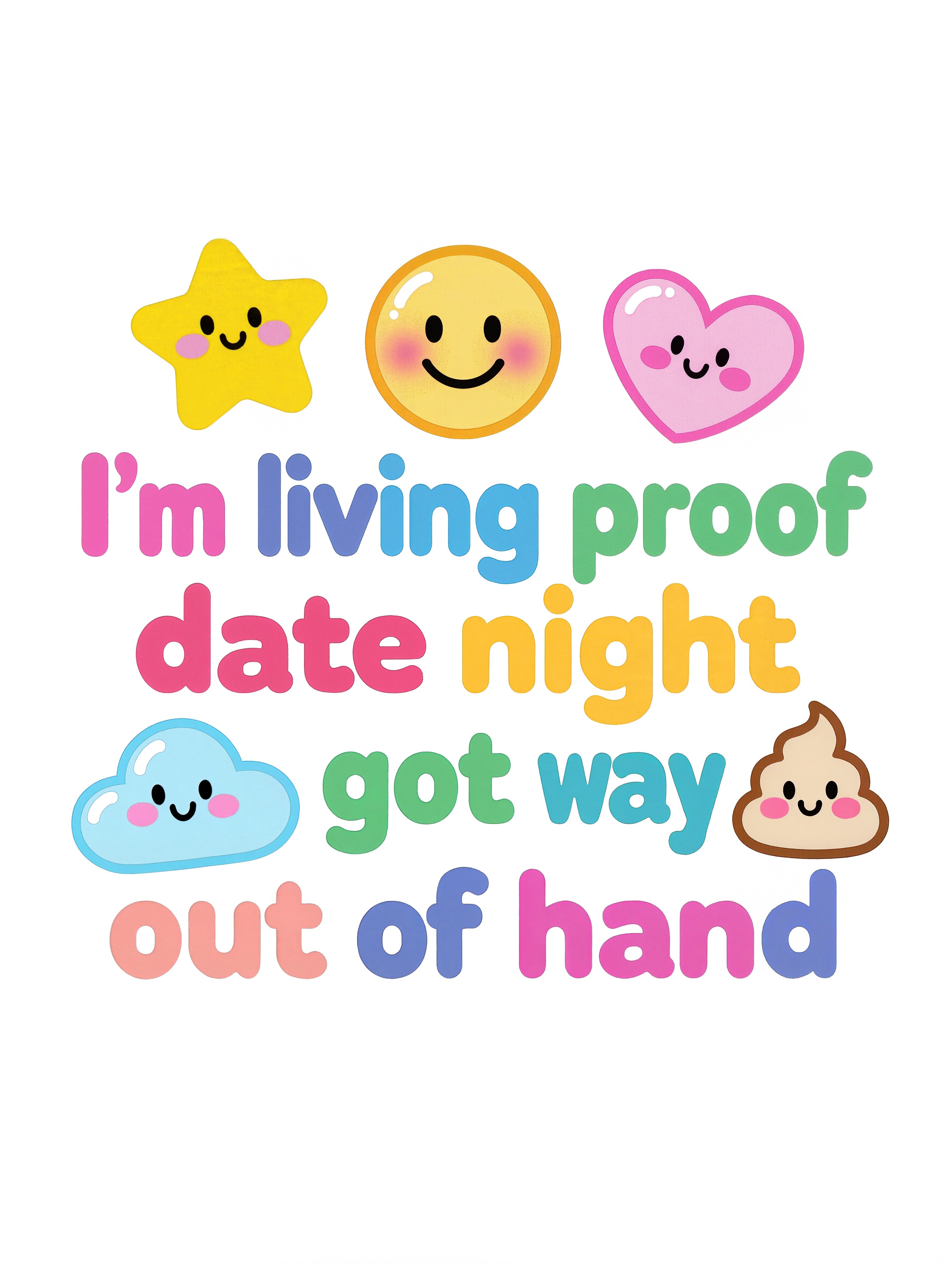 I'm living proof date night got way out of hand - Baby-Kurzarmbody aus Bio-Baumwolle