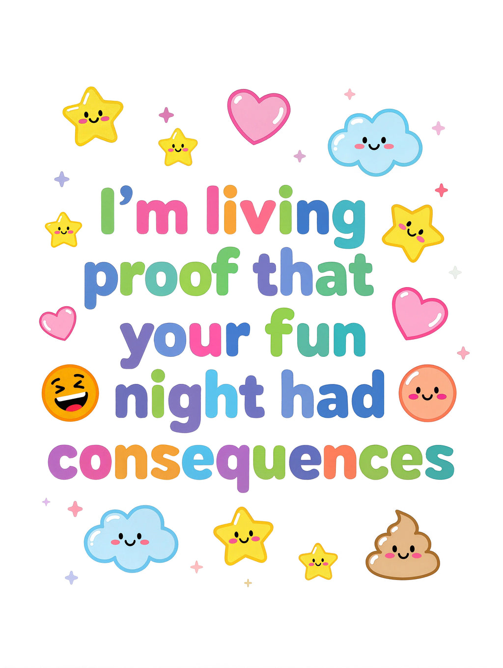 I'm living proof that your fun night had consequences - Baby-Kurzarmbody aus Bio-Baumwolle