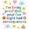 Baby Strampler aus 100 % Bio-Baumwolle – I'm living proof that your fun night had consequences