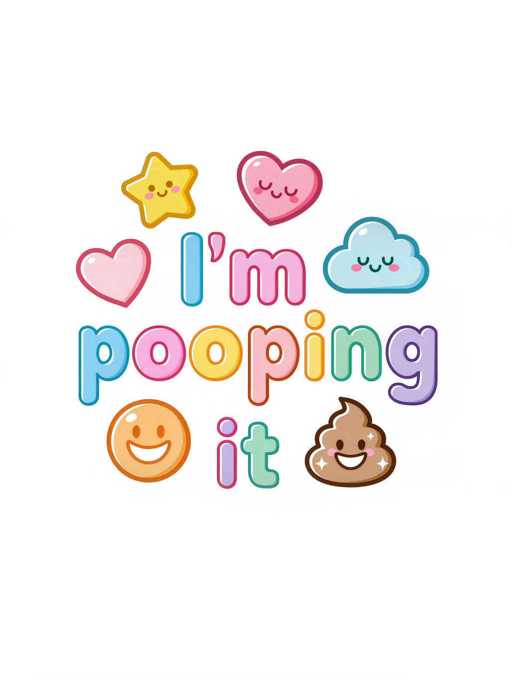 I'm pooping it - Baby short-sleeve bodysuit made from organic cotton