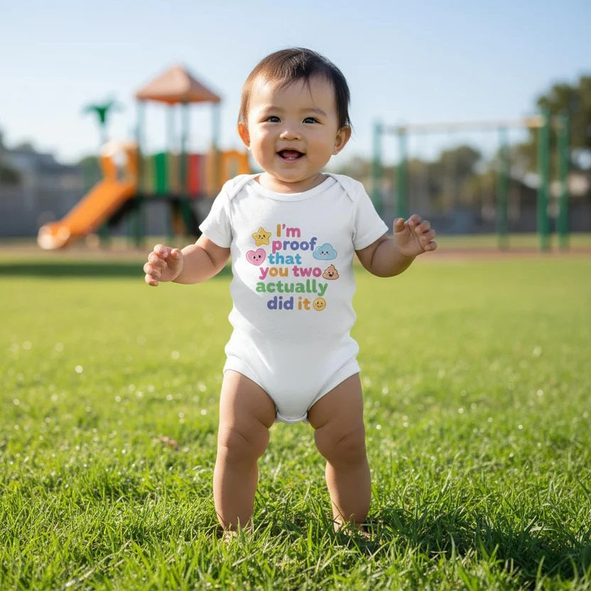 I'm proof that you two actually did it - Baby-Kurzarmbody aus Bio-Baumwolle