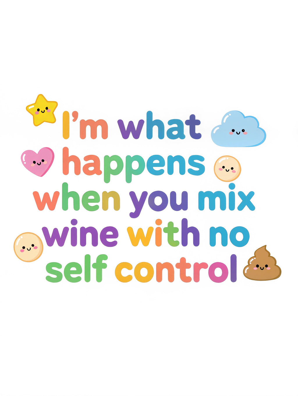 I'm what happens when you mix wine with no self control - Baby short-sleeve bodysuit made from organic cotton