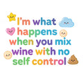 Baby Strampler aus 100 % Bio-Baumwolle – I'm what happens when you mix wine with no self control