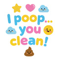 Organic cotton baby onesie – I poop... you clean!