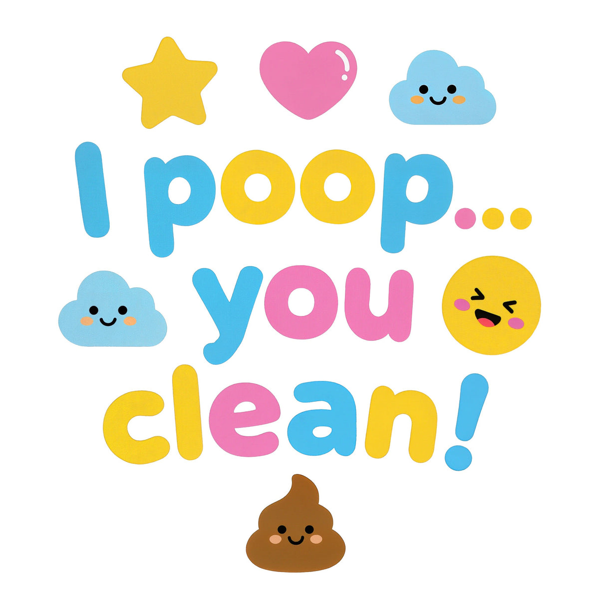 Organic cotton baby onesie – I poop... you clean!