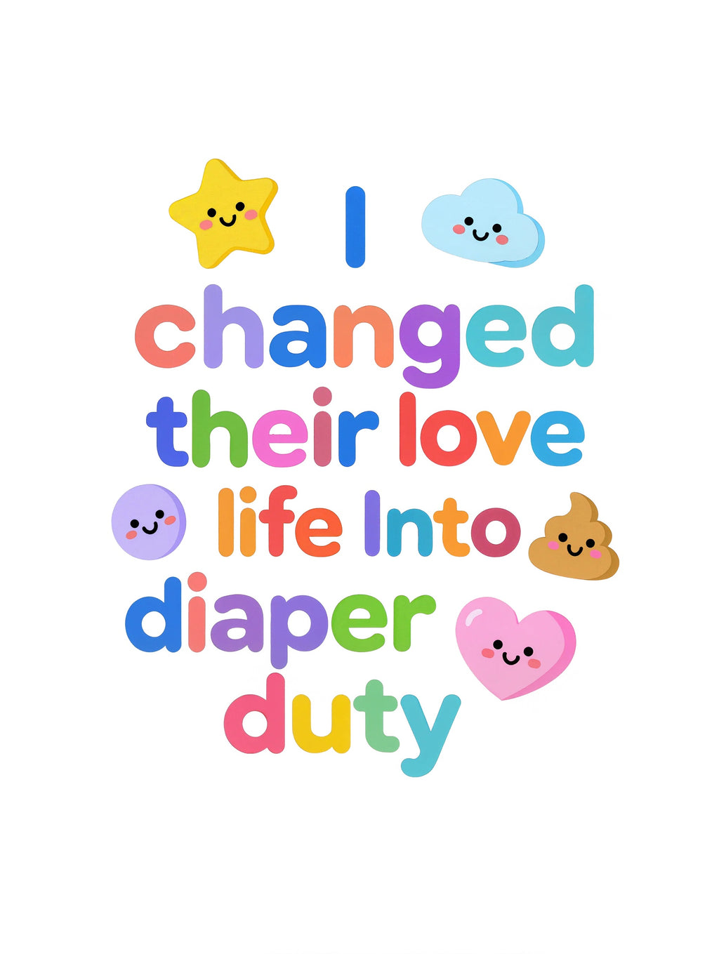 I changed their love life into diaper duty - Baby short-sleeve bodysuit made from organic cotton
