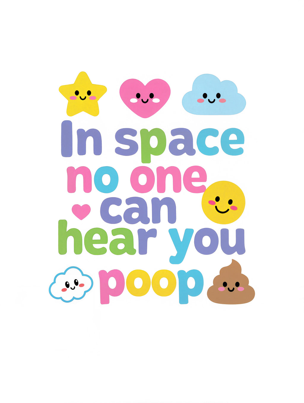 Baby Strampler aus 100 % Bio-Baumwolle – In space no one can hear you poop
