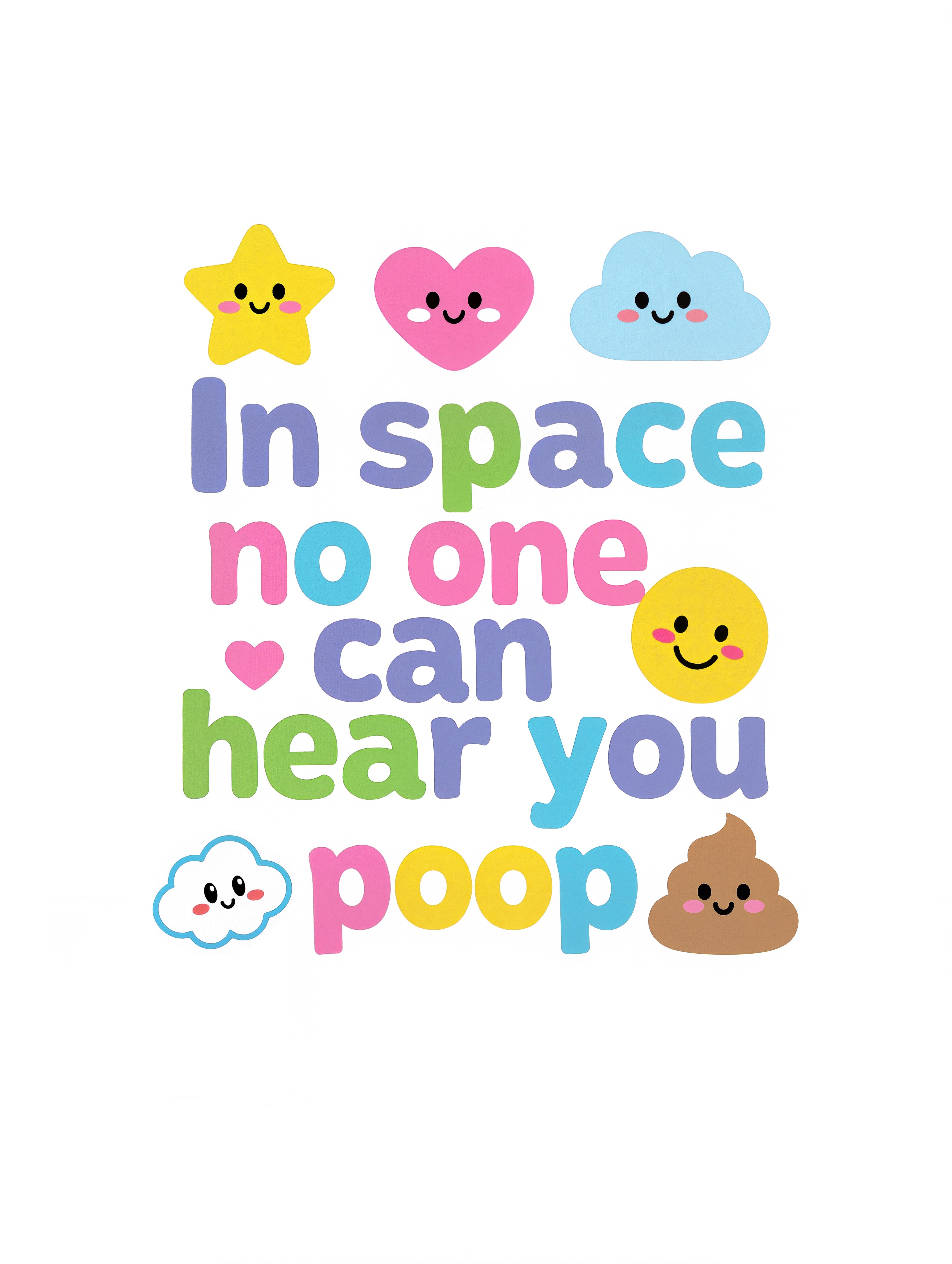 Baby Strampler aus 100 % Bio-Baumwolle – In space no one can hear you poop