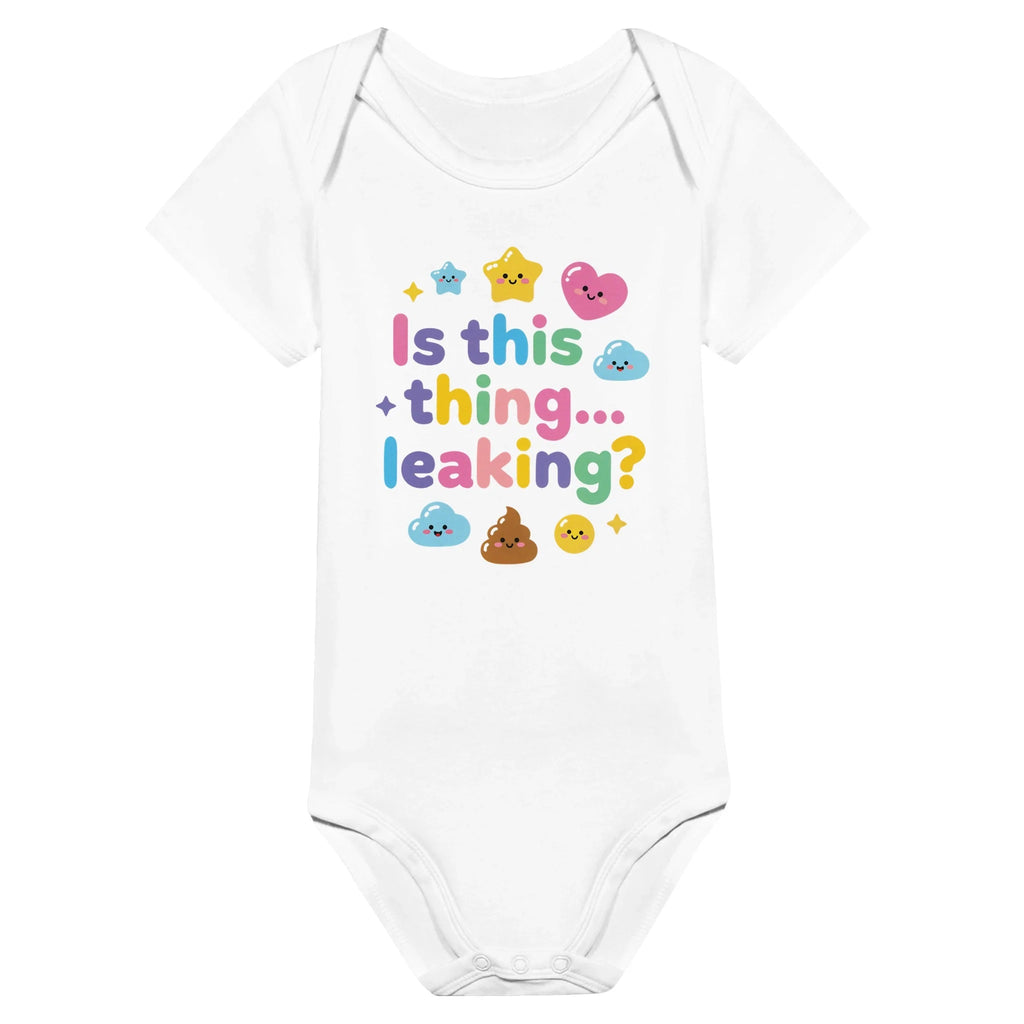 Baby Strampler aus 100 % Bio-Baumwolle – Is this thing... leaking?