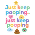 Baby Strampler aus 100 % Bio-Baumwolle – Just keep pooping... just keep pooping