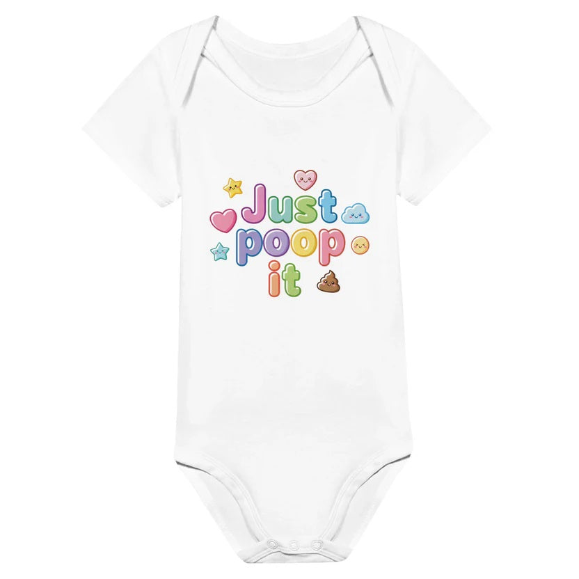 Just poop it - Baby-Kurzarmbody aus Bio-Baumwolle
