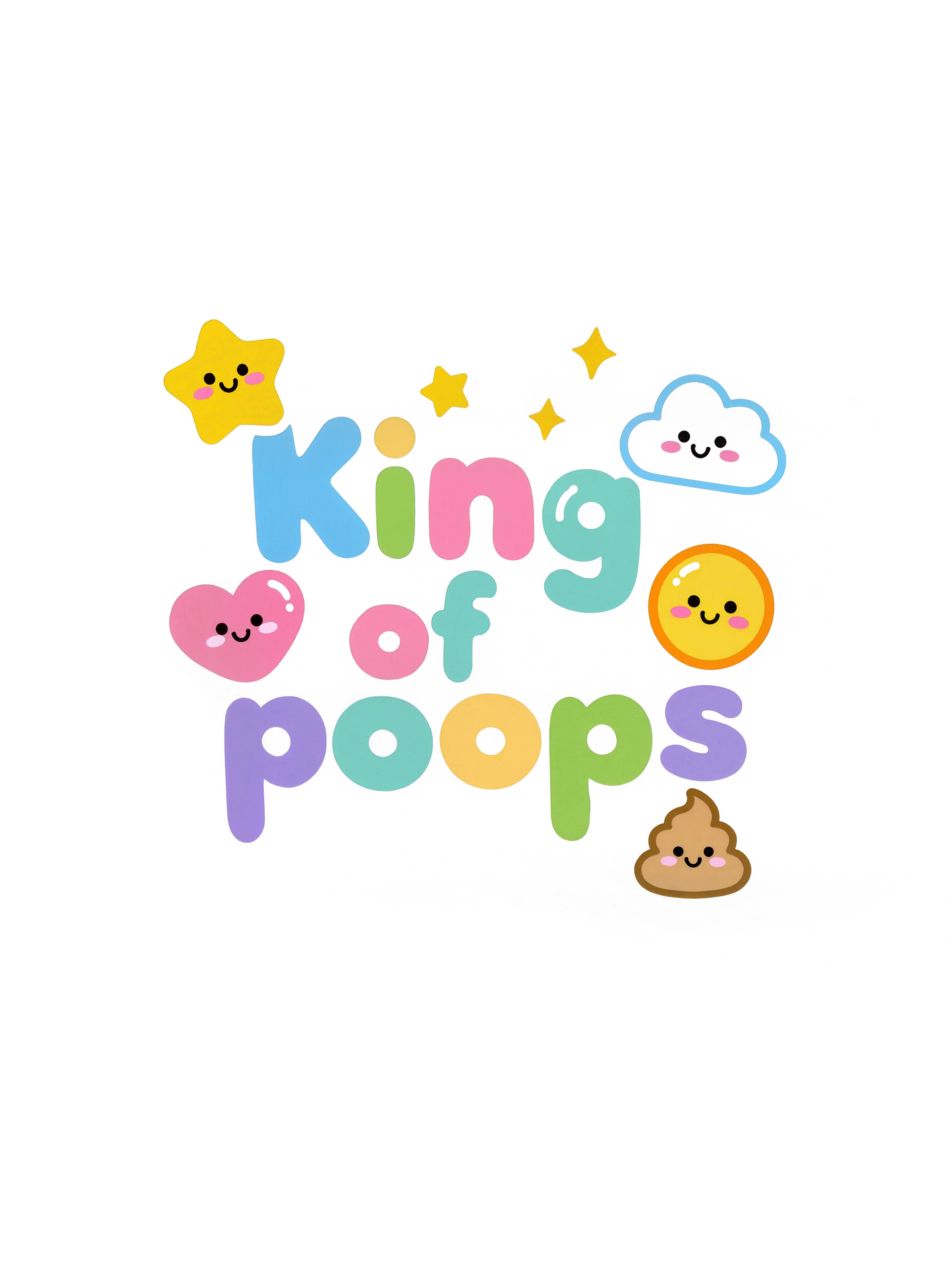 King of poops - Baby-Kurzarmbody aus Bio-Baumwolle