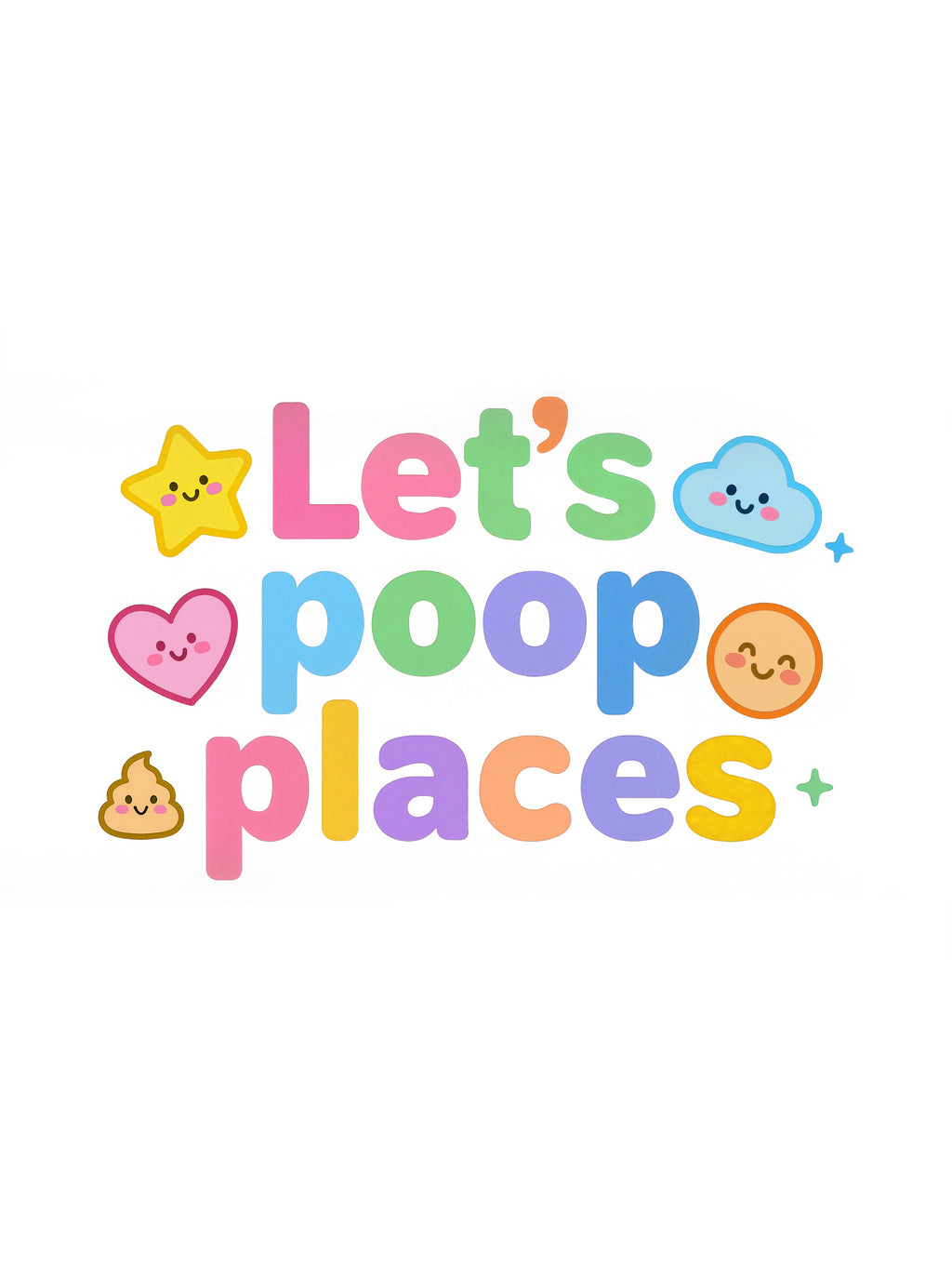 Let's poop places - Baby short-sleeve bodysuit made from organic cotton