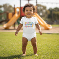 Let's poop places - Baby short-sleeve bodysuit made from organic cotton