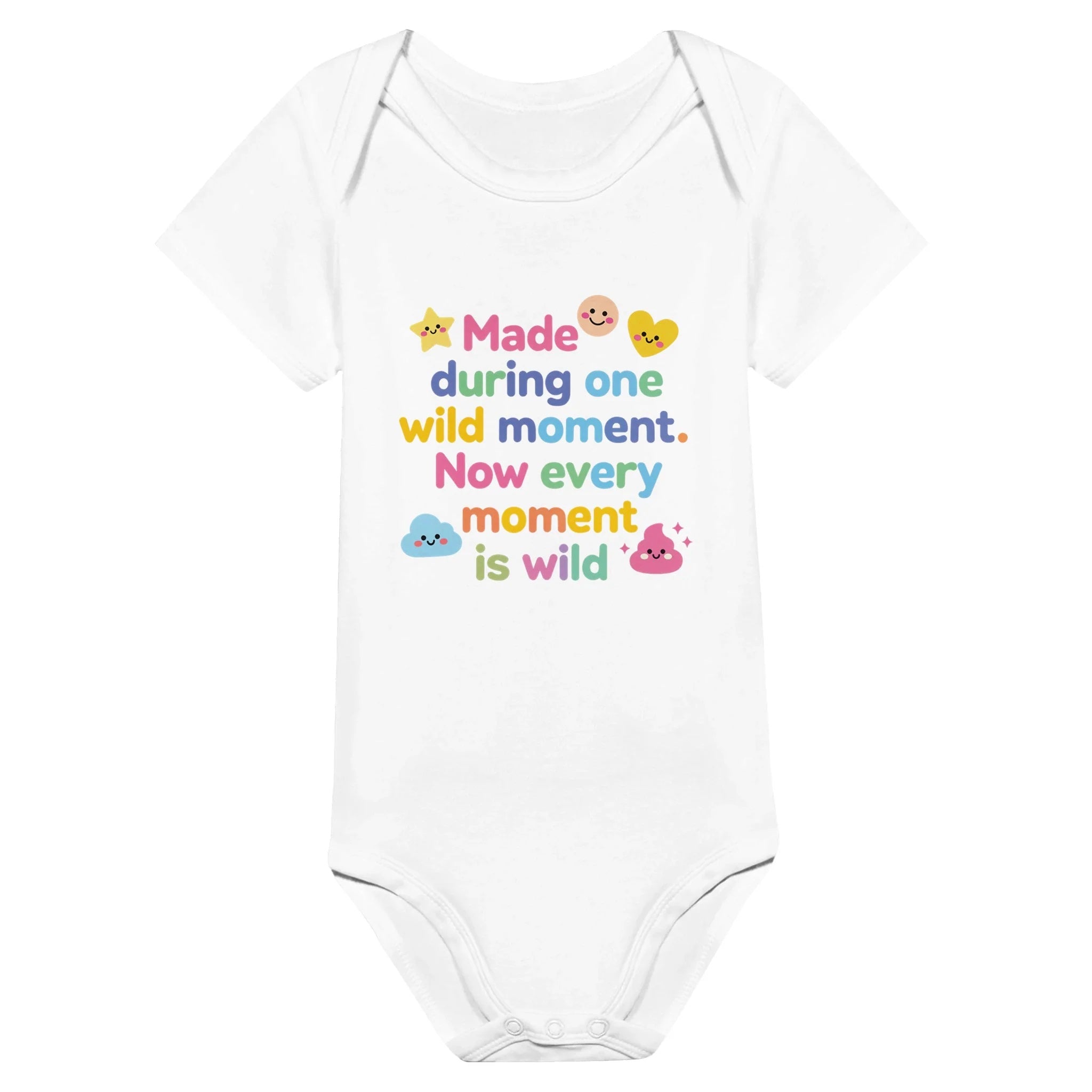 Baby Strampler aus 100 % Bio-Baumwolle – Made during one wild moment. Now every moment is wild