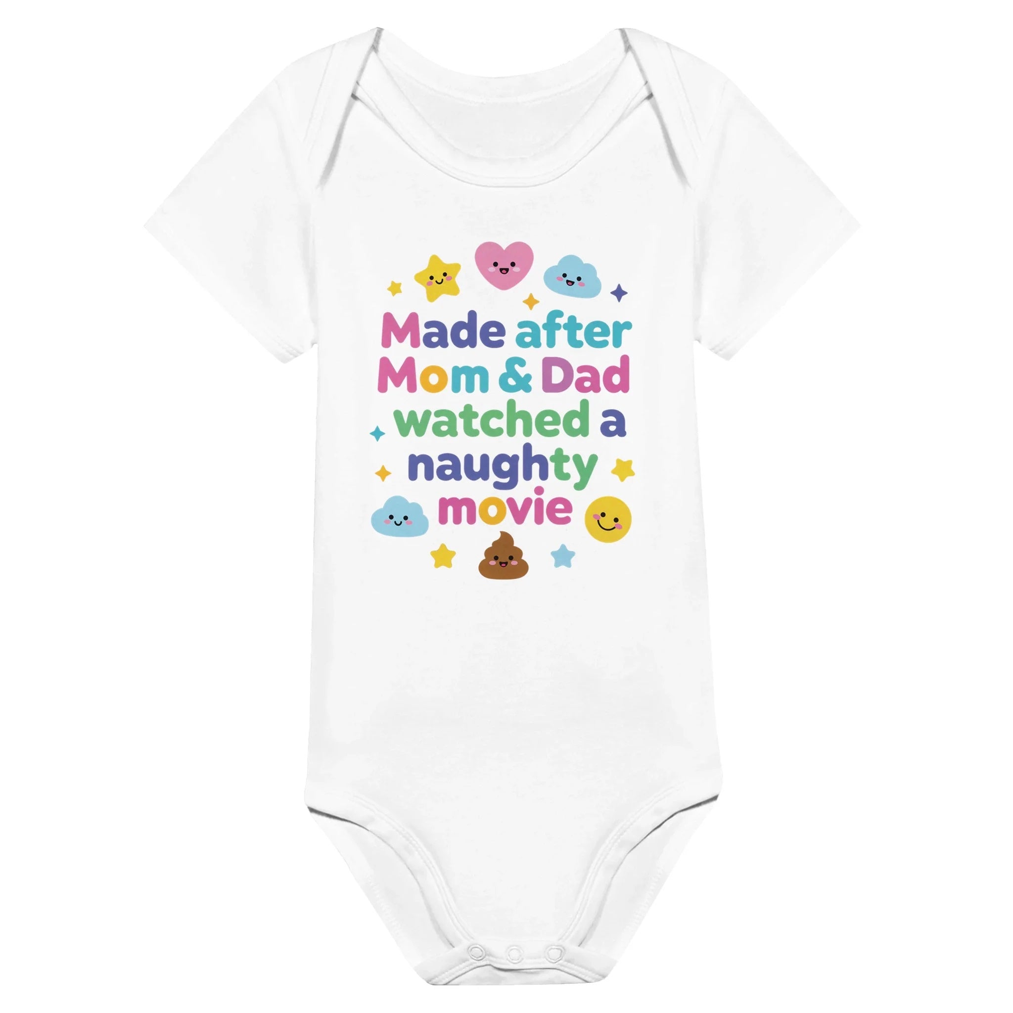 Made after Mom & Dad watched a naughty movie - Baby-Kurzarmbody aus Bio-Baumwolle