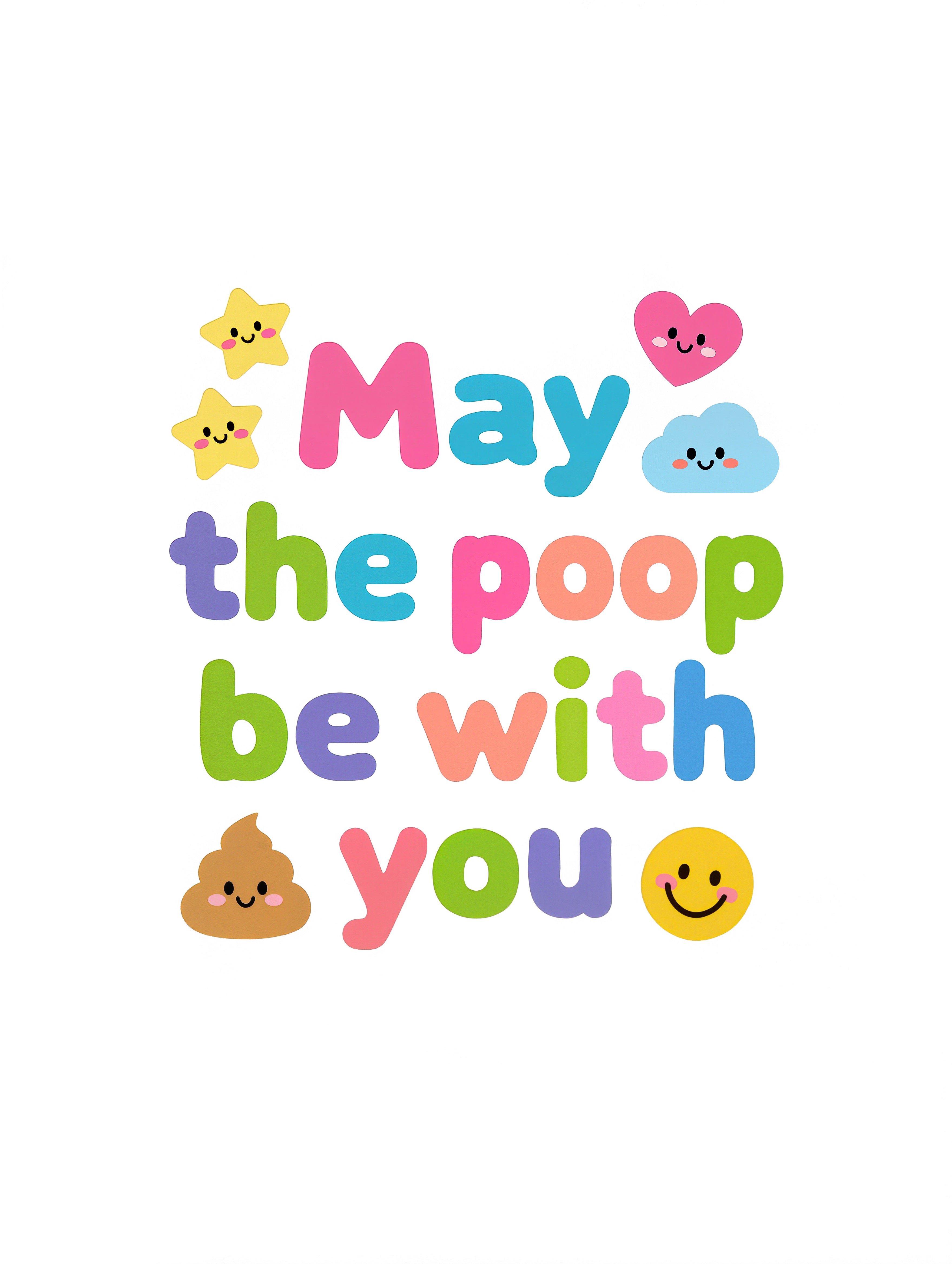 Baby Strampler aus 100 % Bio-Baumwolle – May the poop be with you