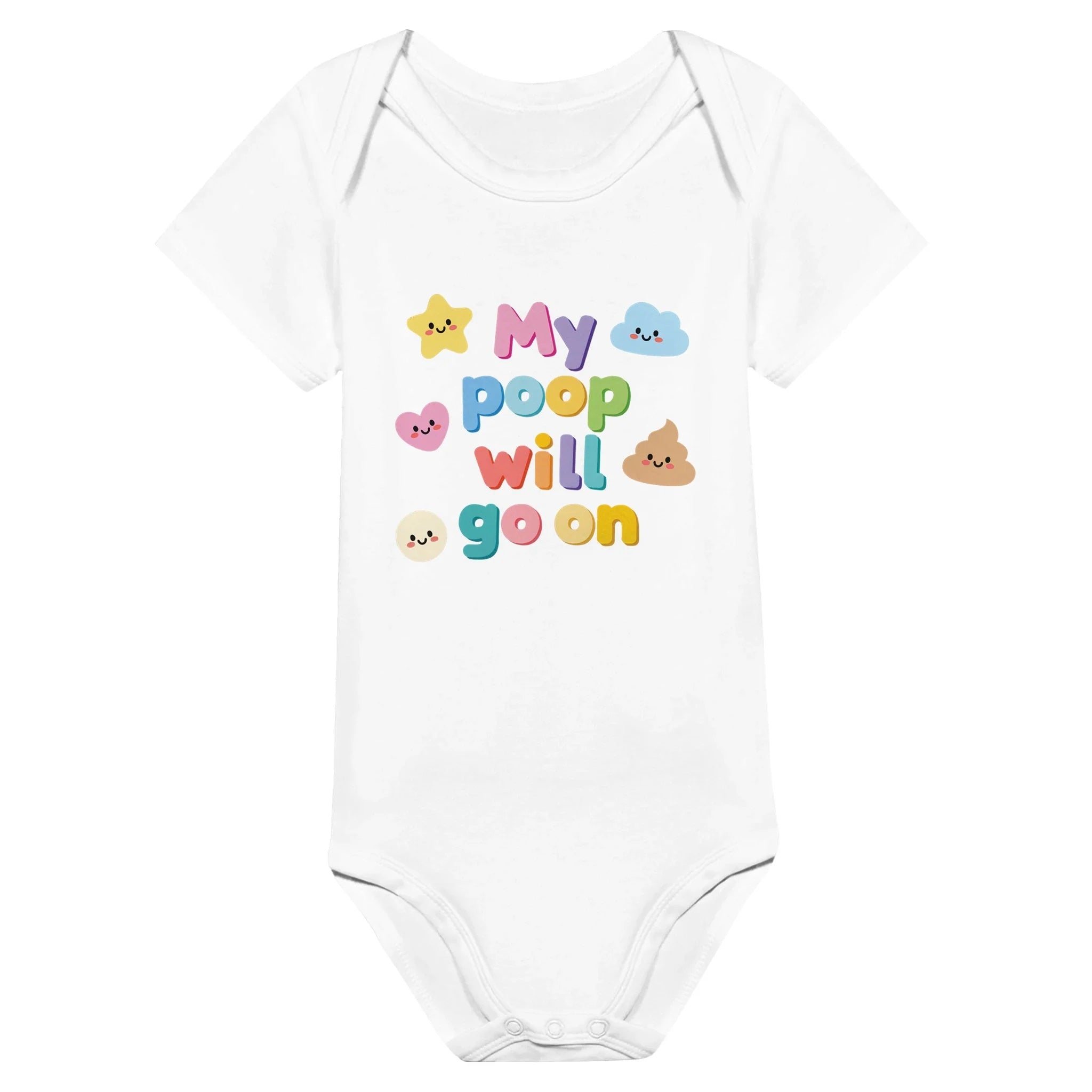 Baby Strampler aus 100 % Bio-Baumwolle – My poop will go on