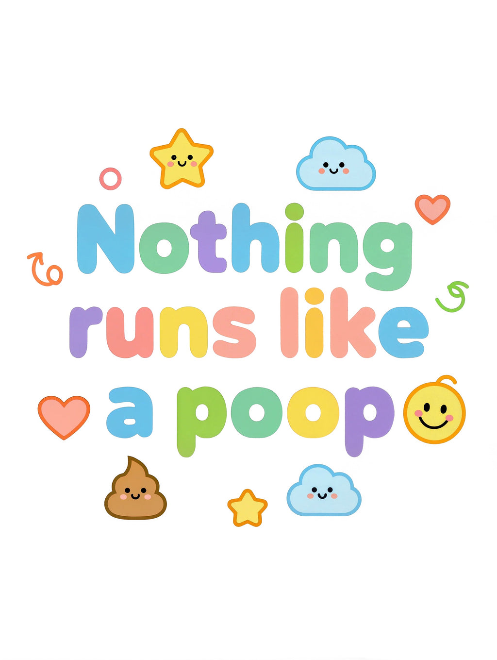 Nothing runs like a poop - Baby short-sleeve bodysuit made from organic cotton