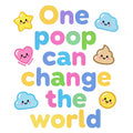Baby Strampler aus 100 % Bio-Baumwolle – One poop can change the world