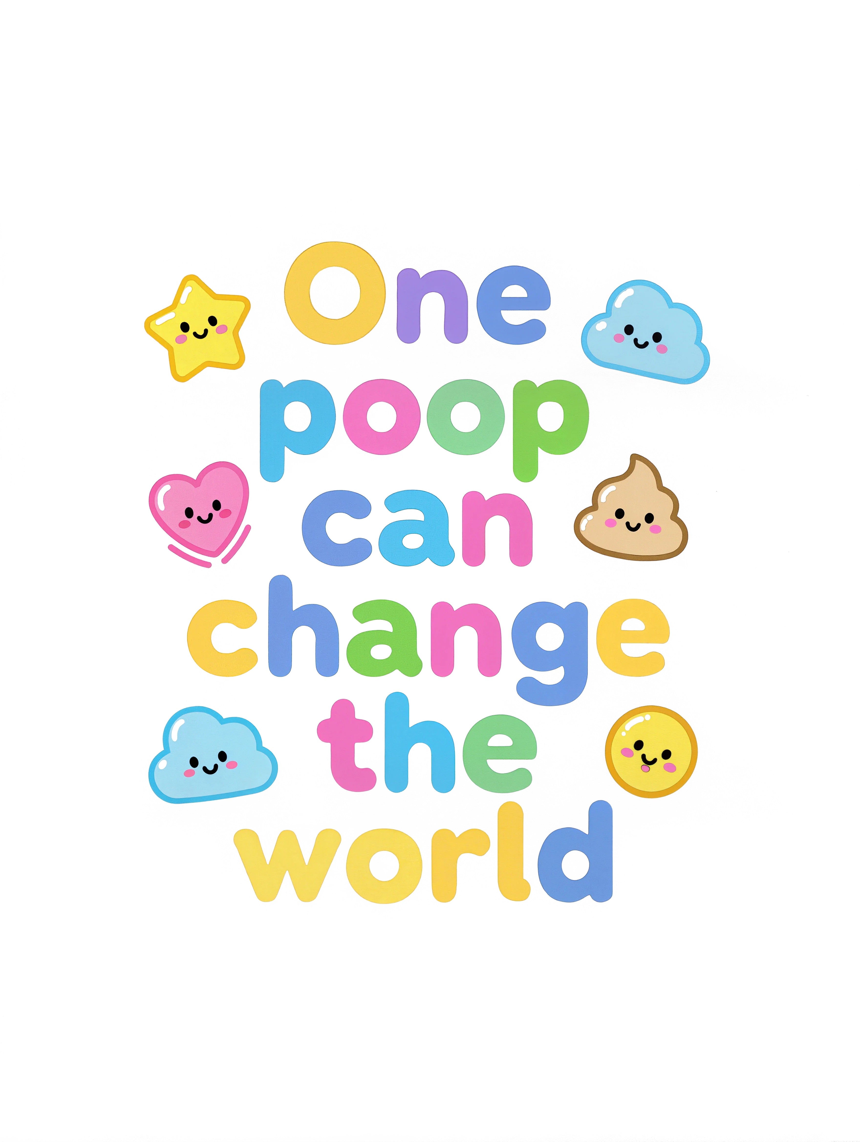 Baby Strampler aus 100 % Bio-Baumwolle – One poop can change the world