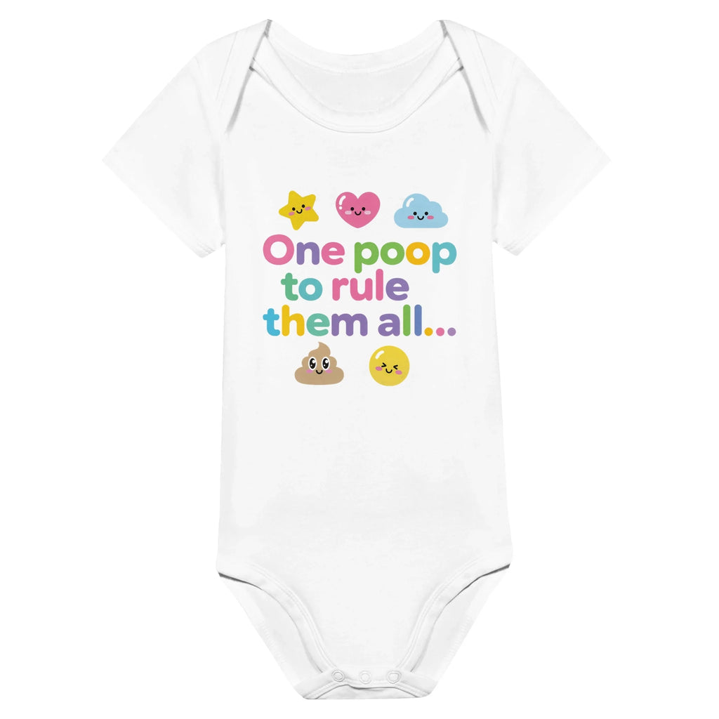 Baby Strampler aus 100 % Bio-Baumwolle – One poop to rule them all...