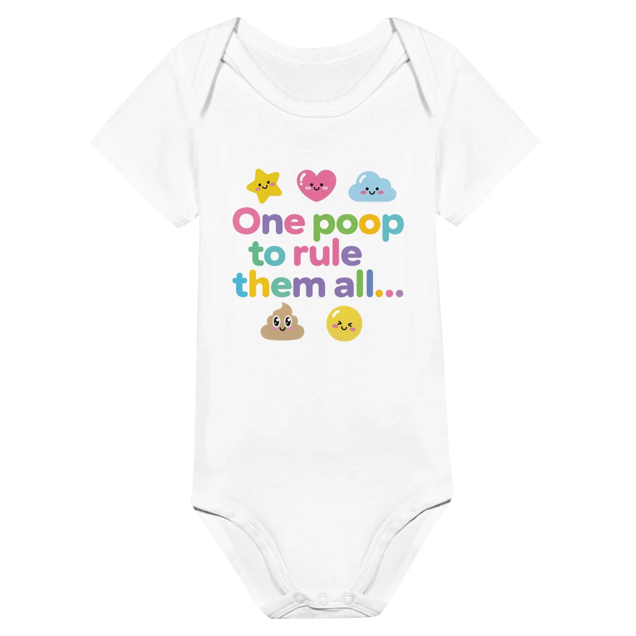 Baby Strampler aus 100 % Bio-Baumwolle – One poop to rule them all...