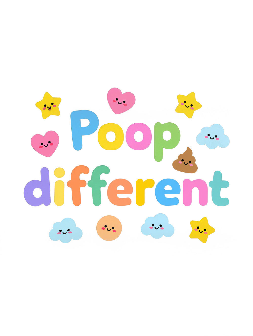 Poop different - Baby short-sleeve bodysuit made from organic cotton